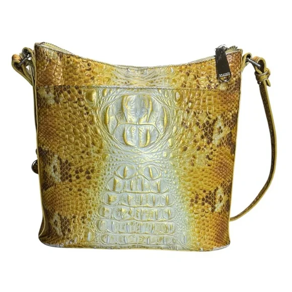 Brahmin Katie Crossbody Canary Yellow Ombré Bag - Picture 2 of 15